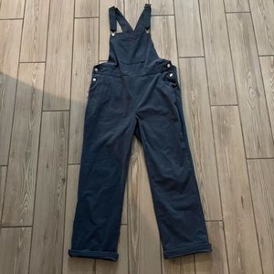 Blue women’s overalls.
